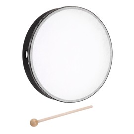 MECCANIXITY 1 Pcs Hand Drum Music Percussion 10 Inch Wood Frame Drum Set with Drum Stick Musical Instrument for Musical Education Home Party Performance Supplies (Black)