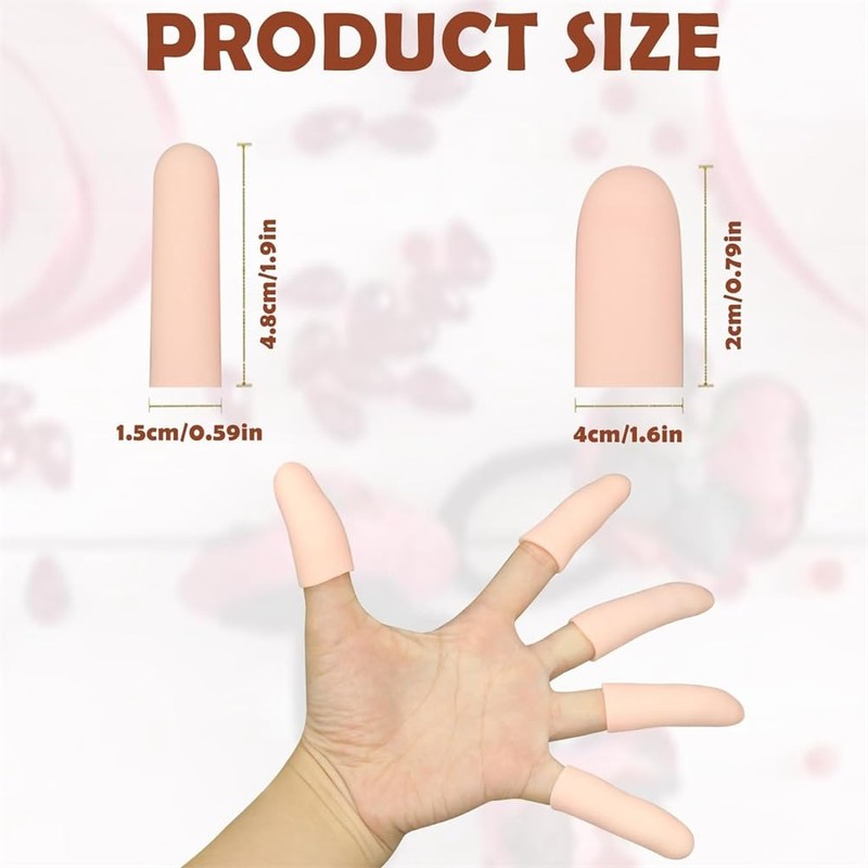 10 PCS Gel Finger Cots, Finger Protector Support, New Material