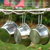 3 PCS Stainless Steel Camping Bowl Set Portable BBQ Folding