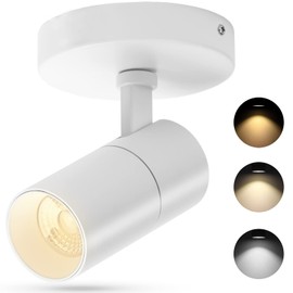 VANoopee 3-Color Dimmable LED Ceiling Spotlight Flush Mount Adjustable Spotlight Directional Spot Lights Indoor Bright Accent Fixture for Living Room Bedroom - CRI90 36° Flicker Free 10W 1000lm White