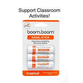 Boom Boom Set Of 3 Boom Boom Tropical Nasal Stick Enhance Breathing Boost Focus