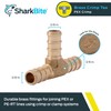 SharkBite 3/8 Inch Crimp Tee, Brass Plumbing Fitting, PEX Pipe,