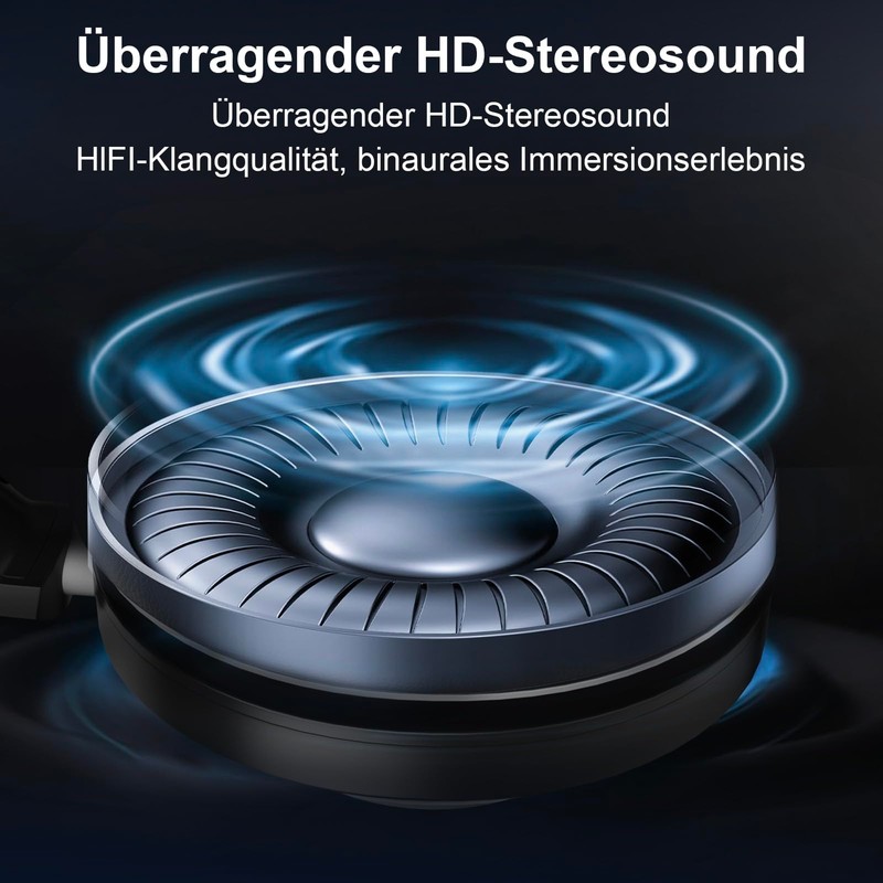 Voistek Headset with Microphone, USB/3.5 mm Type-C, Volume Control, Over-Ear