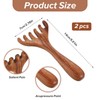 Tyqour 2 Pcs Wooden Hair Scalp Massager Comb, Portable Head