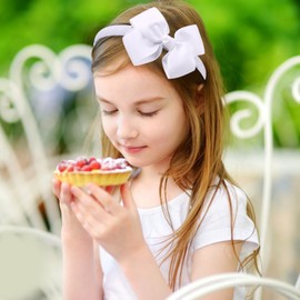 Girls’ Bow Headband & Hair Clips Set – Soft, Stylish & Comfortable-White