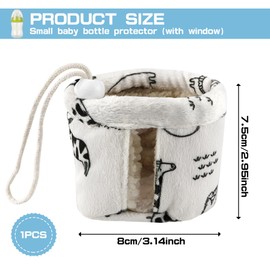 UPIQNG Baby Bottle Sleeve Infant Milk Bottle Pouch Thermal Cover Washable Anti Drop Baby Feeding Bottle Holder Glass Nursery Bottles Insulator Cover (Small,for 150ml bottles)