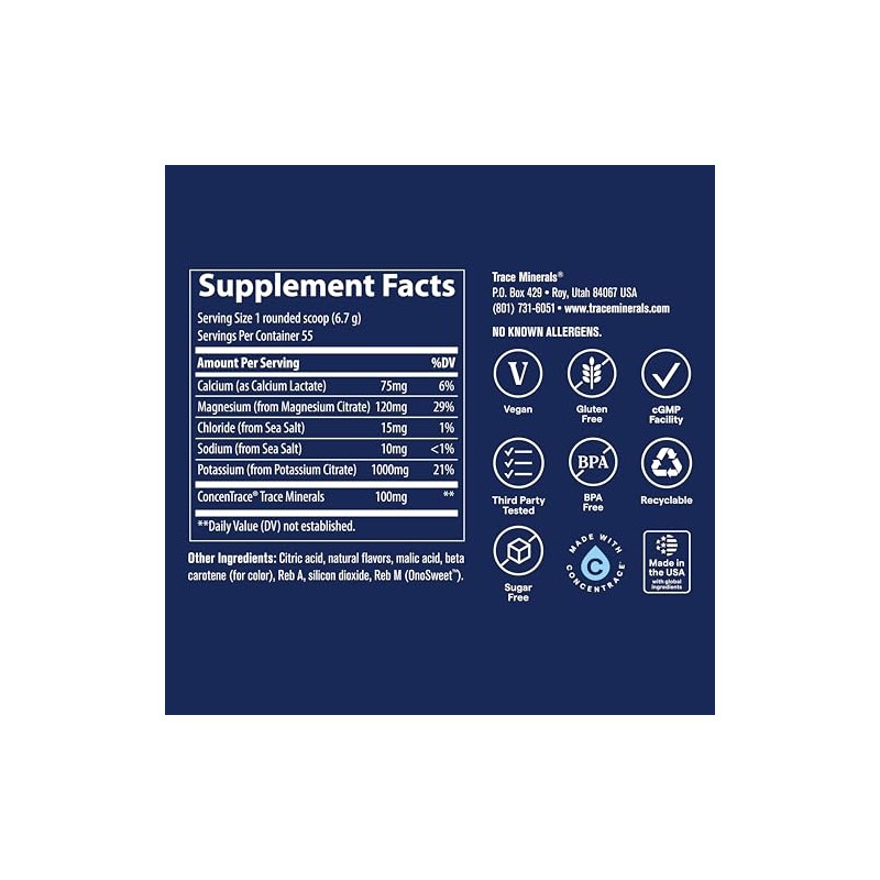 Trace Minerals Keto Electrolitos Cetogénicos Polvo Naranja 369