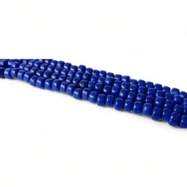 120 Pcs 6x9mm Pony Crow Glass Beads Bulk for Bracelets Making Kit, Kandi Beads, Hair Beads for Braids, Craft Beads for Jewelry Making and Chokers (Blue)