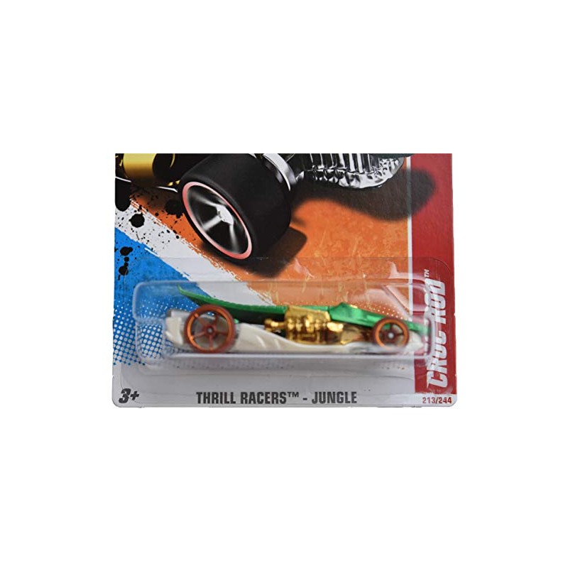 Hot Wheels Thrill Racers Jungle 3/6 Croc Rod 213/244 Green