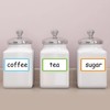 Dry Erase Labels for Storage Containers, Jars, Spice Labels, Waterproof,