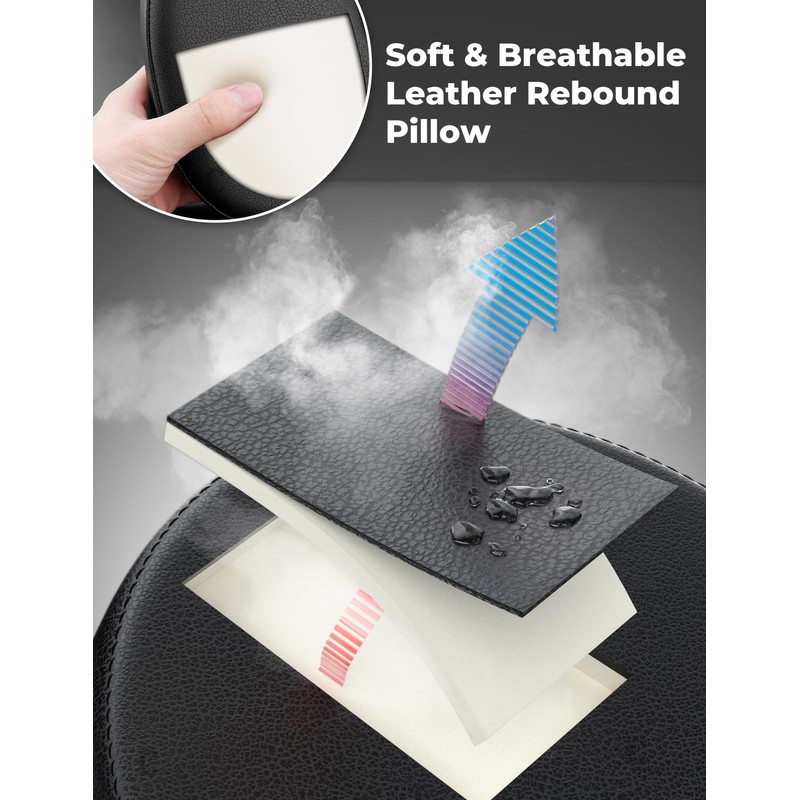 Oasser Car Seat Headrest Pillow, Detachable and Adjustable Double Sided