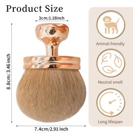 Large Self Tanning Brush, Bronzer Body Brush Makeup Kabuki Self Tanner Brush for Powder, Blusher Foundation Bronzer Self Tan Face Body Leg and Suncreen Applicator