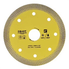 GULUANT Replacement 4 Inch High Performance General Purpose Dry or Wet Cutting Turbo Diamond Blade for Specialty Diamond DB40T