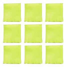 Calabria 9 Pack Microfiber Cleaning Cloth Lime Green Cleans Eyeglasses Lens TV Phone Screens Camera Sunglass Glasses Cleaner