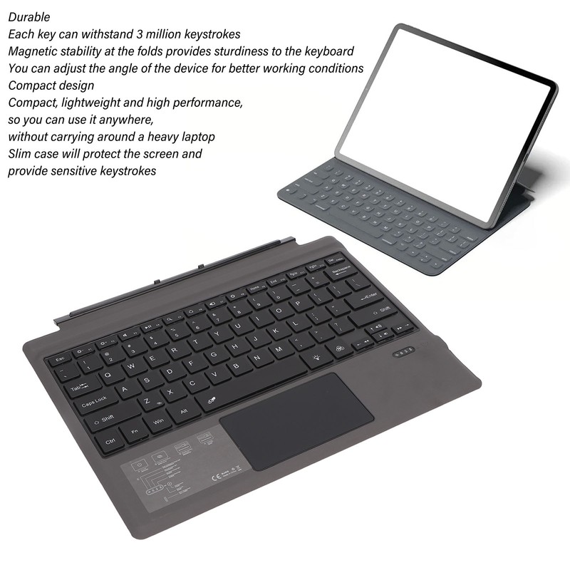 Bluetooth Wireless Keyboard with Touchpad Colorful Backlight Ultrathin Tablet Bluetooth
