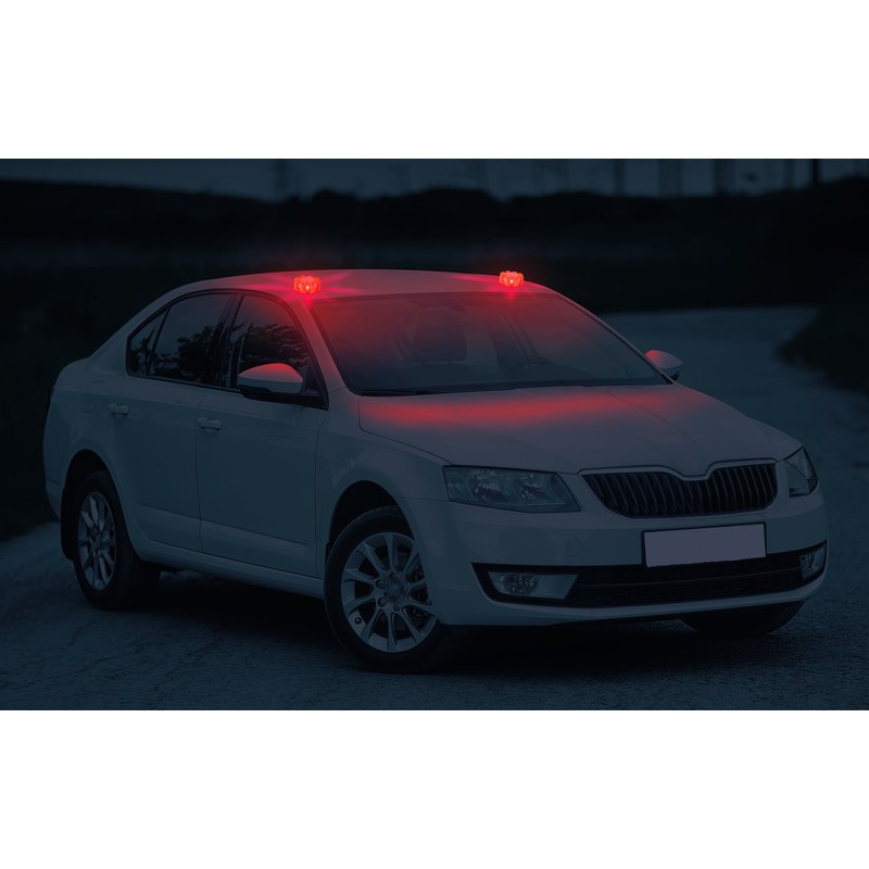 LED MINI EMERGENCY LIGHT SET OF 2 with 8 LEDs