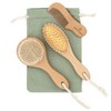 Natural Baby Hair Brush Set with Boho Bag - Goat
