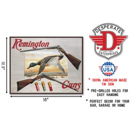 TIN SIGN Rem Shotguns and Duck , 16x13