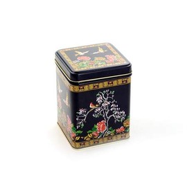 Cha Cult Magnolia Tin 250 g Square with Slip-On Lid Matt 11.8 x 8.7 x 8.7 cm