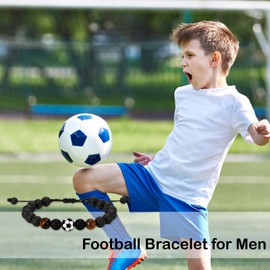 Men's Bead Bracelet Tiger's Eye Bracelet Adjustable Men's Jewellery Basketball / Tennis / Volleyball / Baseball / Football Gifts Boy Gifts for Men 7-12 Inches, One size, Stone, Agate