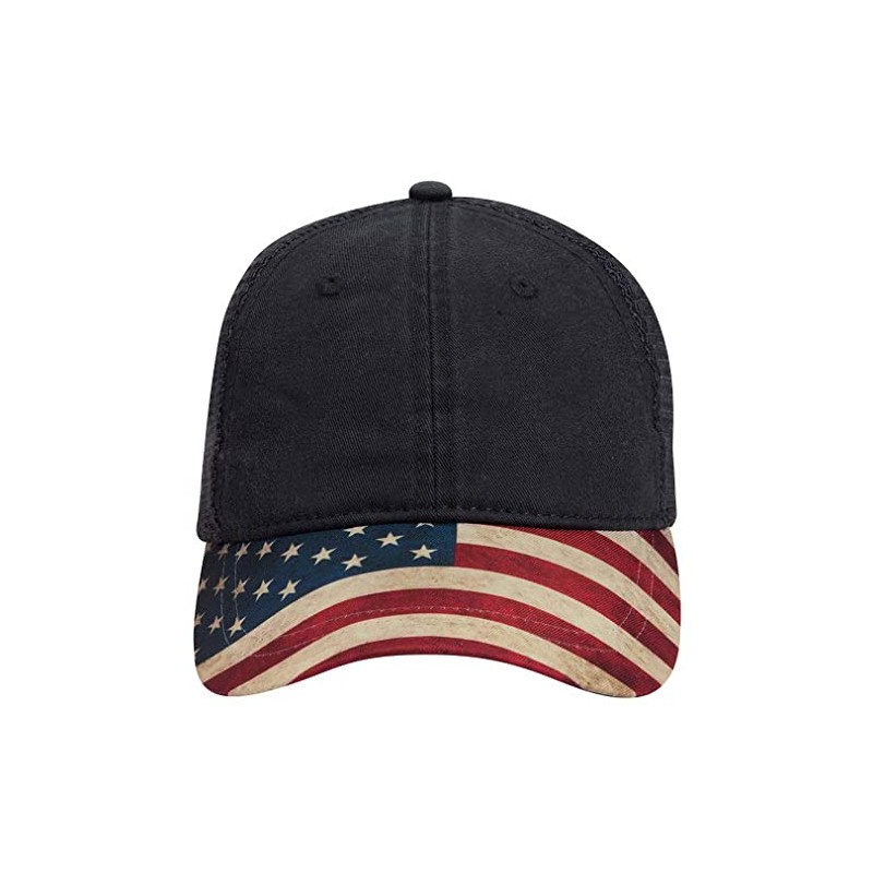 Ashen Fane 6 Panel US Flag Garment Washed Cotton Twill