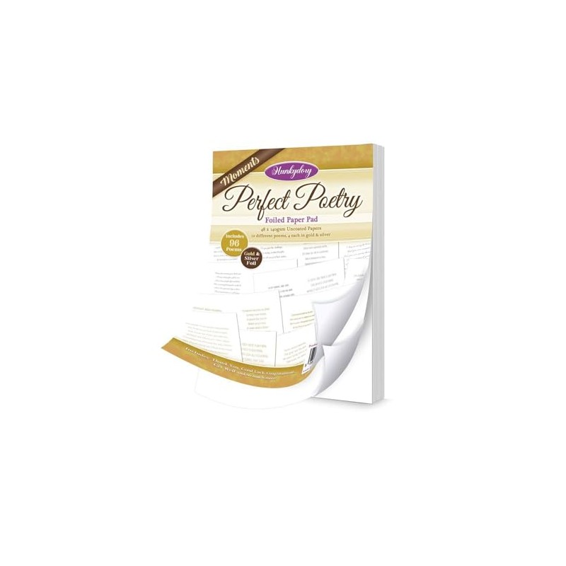 Hunkydory Crafts Perfect Poetry Foiled Paper Pad - Moments