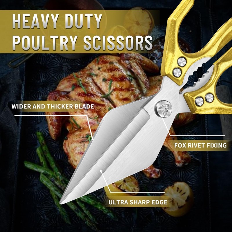 Dream Reach Heavy Duty Poultry Shears Kitchen Scissors for Food