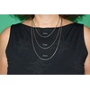 Kiss of Leather Black and silver chain made of 925