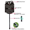2Pack No Trespassing Sign Private Property with 36" Metal Stake,
