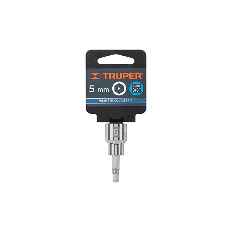 Truper D-4990-5M, Dado de punta hexagonal mm, 5 mm, cuadro