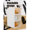SCAVATA 6 Pack Hat Organizer Box, Stackable Clear Baseball Caps