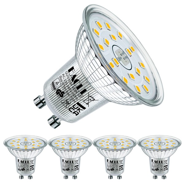 EACLL GU10 LED Bulbs Neutral White 4000K 6.5W Replaces 95W