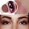 Shimmer Rose Red Single Eyeshadow, Pressed Powder Smoky Eyeshadows, Metallic