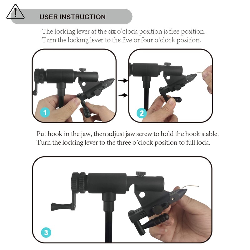 Riverruns II Generation Rotary Fly Tying Vise Jaw Balanced Truly