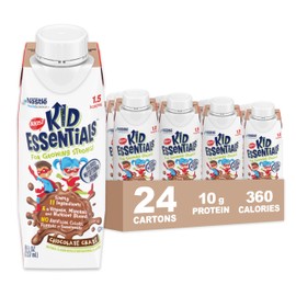 BOOST BOOST KID ESSENTIALS (1.5 kcal/mL) Chocolate Craze Nutritional Drink, 10g Protein, Vitamin C, D , B12, and Zinc, 8 Fl Oz (Pack of 24)