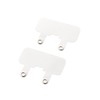 Elecom P-STHD2WH Smartphone Strap Holder Sheet, 2 Pieces, 2 Openings