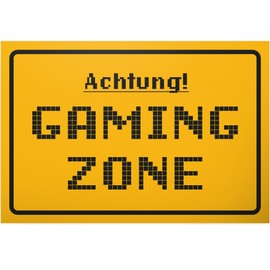 DankeDir! Gaming Zone - Sign - Playroom Student Decoration Party Decoration Gamer Gift Idea Door Sign Room Party - Gamer Birthday Gift Teenager Decoration Boys