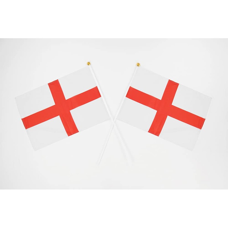 25Pcs St George Hand Flags England Hand Waving Fabric Mini