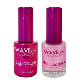 WAVEGEL Soak-Off Gel & Nail Lacquer Matching Duo Set - Princess Collection - #14 Lavish I 0.5 Oz