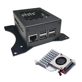 Raspberry Pi 5 Big Case with VESA Mounts and Active Cooler. Support for Shield PCIe M.2 NVMe SSD (Case Big)