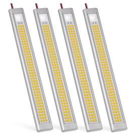 GZV 12V LED Lights, 12 Volt Lights, Enclosed Trailer Light, LED Strip for RV Interior, Strip Lights for Trailer, Cargo, Truck, Van, Shed, RV(4Pack, 4000K, Silver)