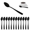 Afromy 12 Pieces Stainless Steel Teaspoons, Black Small Spoons for