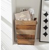 Small Wood Trash Can, Farmhouse Rectangular Garbage Can Waste Basket,
