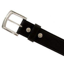 Detroit Solid 100% Leather Uniform Work Belt - Black 1-1/2" (38mm) Wide (38)