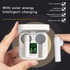 Solar Charging Bluetooth Earphone LED Digital Display Intelligent Earbuds Noise