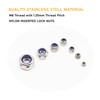 binifiMux 20Pcs M8 x 1.25mm Lock Nuts, 304 Stainless Steel
