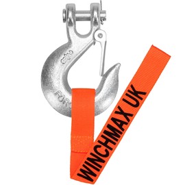 Winchmax Winch Hook. 3/8 Inch Grade 70 Drop Forged Clevis Hook. Zinc Plated. Minimum Breaking Force 28,806lb / 12,740kg. Suitable for Winches up to 14,000lb / 6,350kg