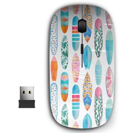2.4G Ergonomic Portable USB Wireless Mouse for PC, Laptop, Computer, Notebook with Nano Receiver ( Surfboard Colorful )