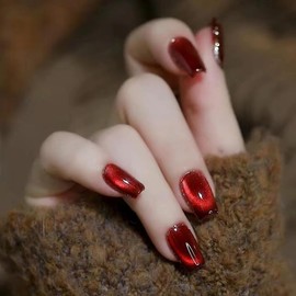 Handmade Nail Tip, Oval, Medium, Long, False Nails, Rhinestones, Popular, Cute, Simple, Fashion, 24 Pieces, All Sizes, Japanese, Brides, Shiny, Wedding Nail Tips, Suitable for Various Nail Sizes