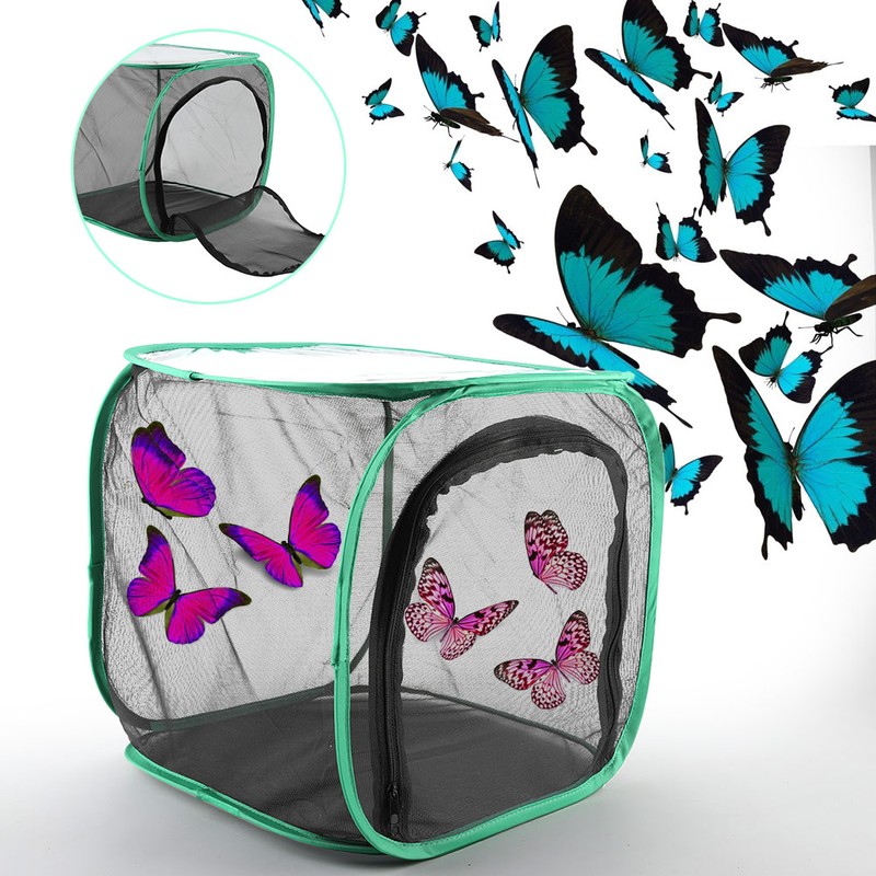 Large Foldable Portable Durable Ventilated Butterfly House Breeding Cage